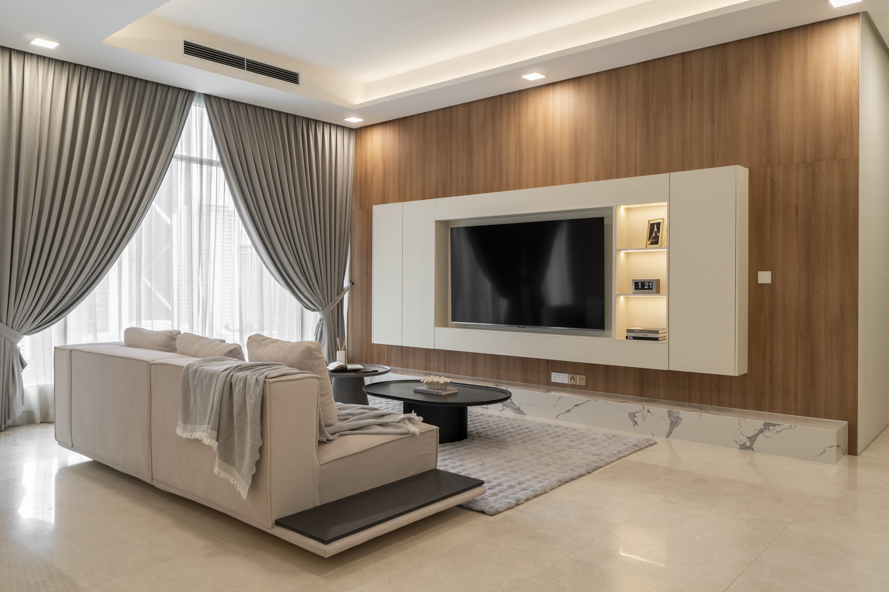 Living room detail from Quadro Residences, KLCC