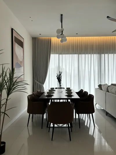 Pavilion Mayfair interior photo of curtain, ceiling, sofa, other in living