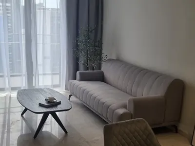 Manor KLCC — Collection D interior photo of sofa, curtain in living