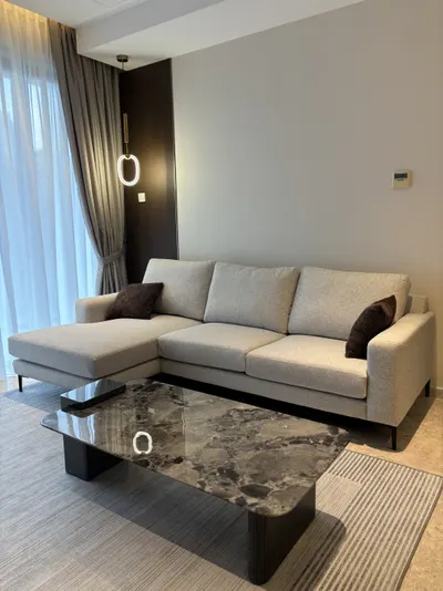Manor KLCC — Collection B interior photo of sofa, curtain, ceiling in living