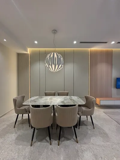 Manor KLCC — Collection C interior photo of feature wall, ceiling, TV cabinet, other in living